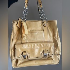 Perfect Condition; Large Yellow Coach Purse